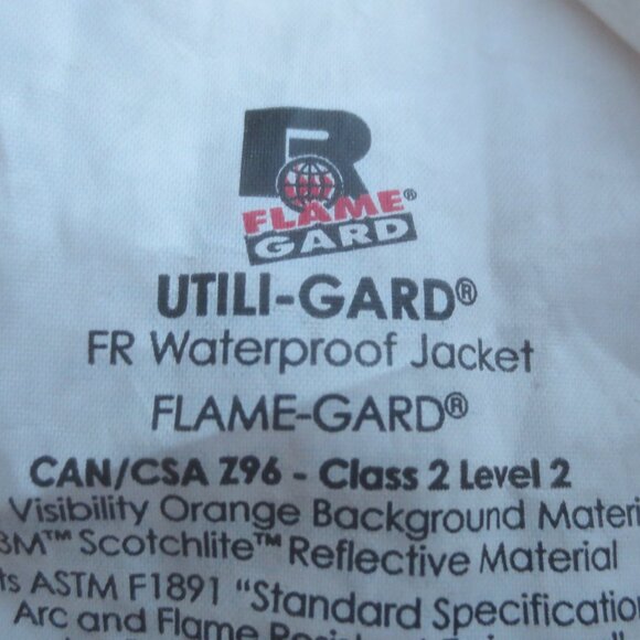 Hi-Vis Flame Gard Utili-Gard Flame Resistant Waterproof Jacket - Size S/M. - Picture 9 of 14